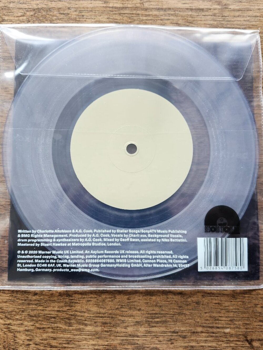 Charli XCX Party 4 U RSD Clear 7” Vinyl Brand New Limited 7500 - Picture 2 of 3
